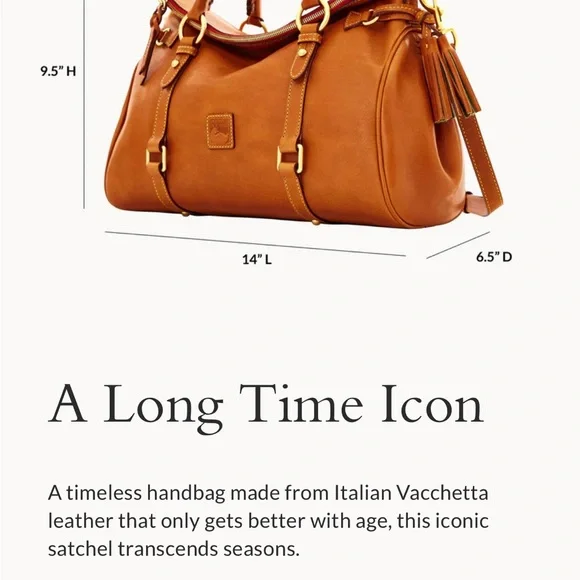 Dooney & Bourke Burgundy Leather Satchel - Picture 13 of 15